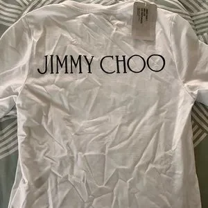 JIMMY CHOO ホワイト Tシャツ　✴美品✴ JIMMY CHOO 美品ホワイト Tシャツ 星型プリント - メルカリ